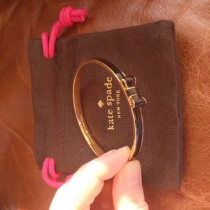 Kate Spade Gold Bracelet with Black Bow